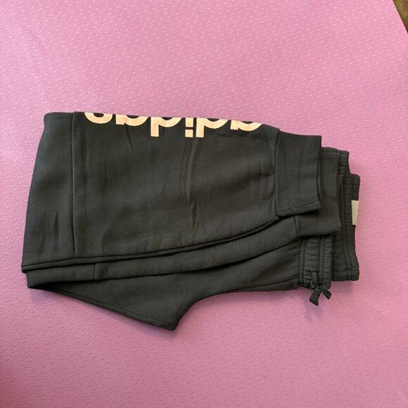 NWT - Adidas Fleece Joggers with Salmon ish Logo size L Slim, Normal Length - Picture 2 of 8